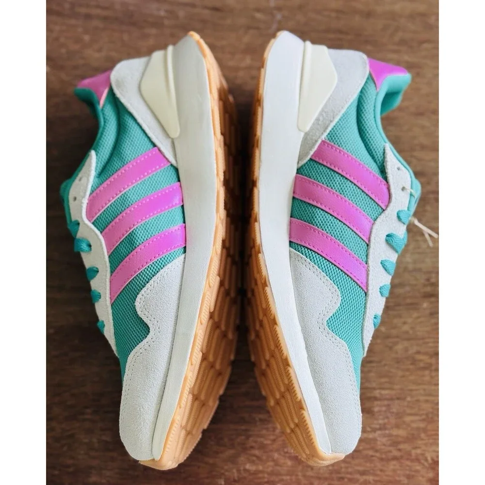 Women’s Size 8.5 adidas Run 60s 4.0 Semi Court Green Bliss Pink JR6631 NIB